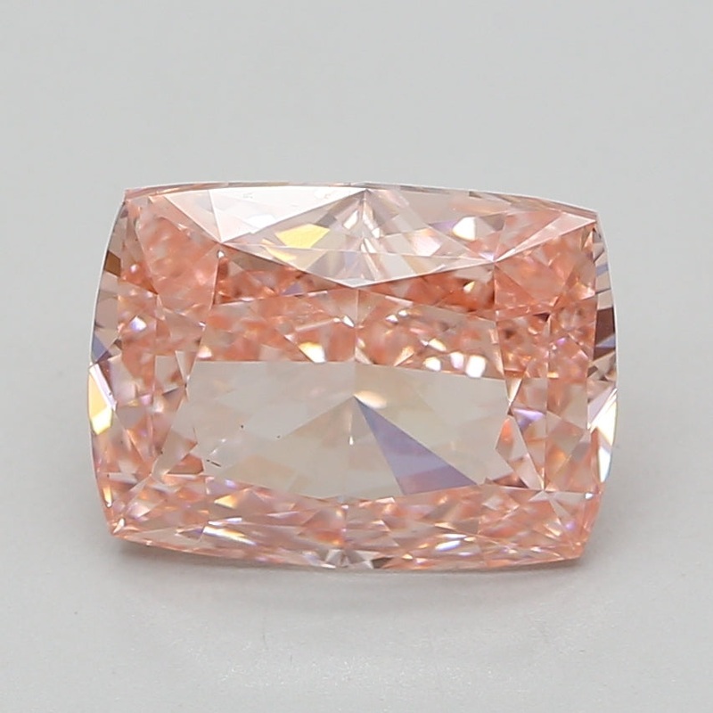 5.09 Ct Cushion Lab Diamond  Fancy Vivid Pink  VS1   IGI