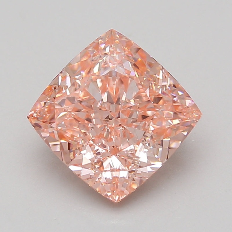 5.09 Ct Cushion Lab Diamond  Fancy Vivid Pink  VS2   IGI
