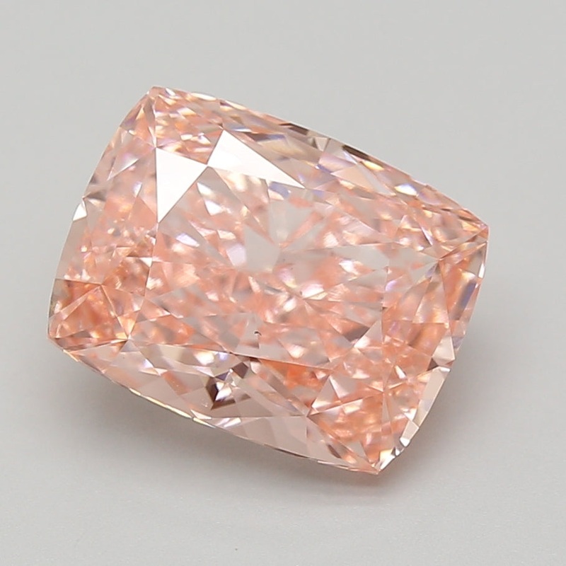 5.1 Ct Cushion Lab Diamond  Fancy Vivid Pink  VS1   IGI
