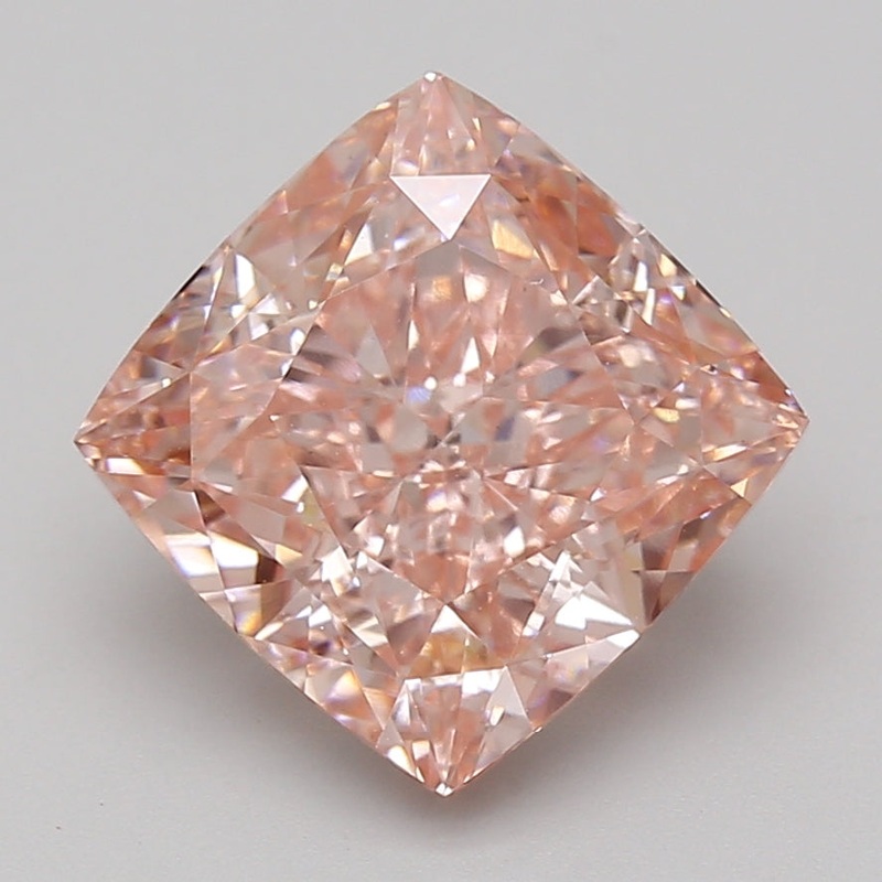 6.03 Ct Cushion Lab Diamond  Fancy Vivid Pink  VS1   IGI