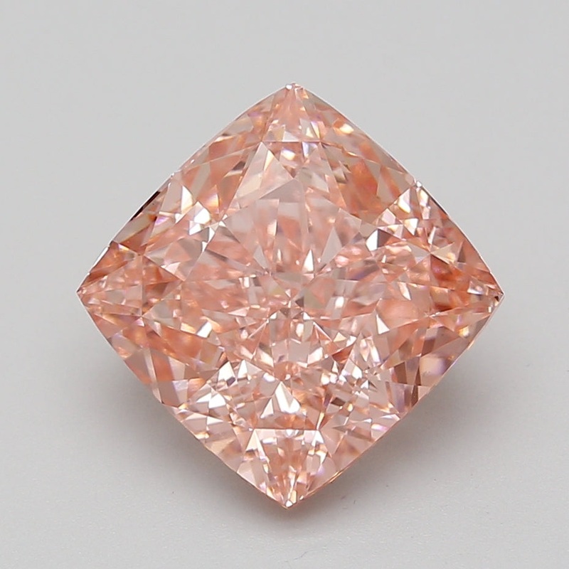 6.07 Ct Cushion Lab Diamond  Fancy Vivid Pink  VS1   IGI