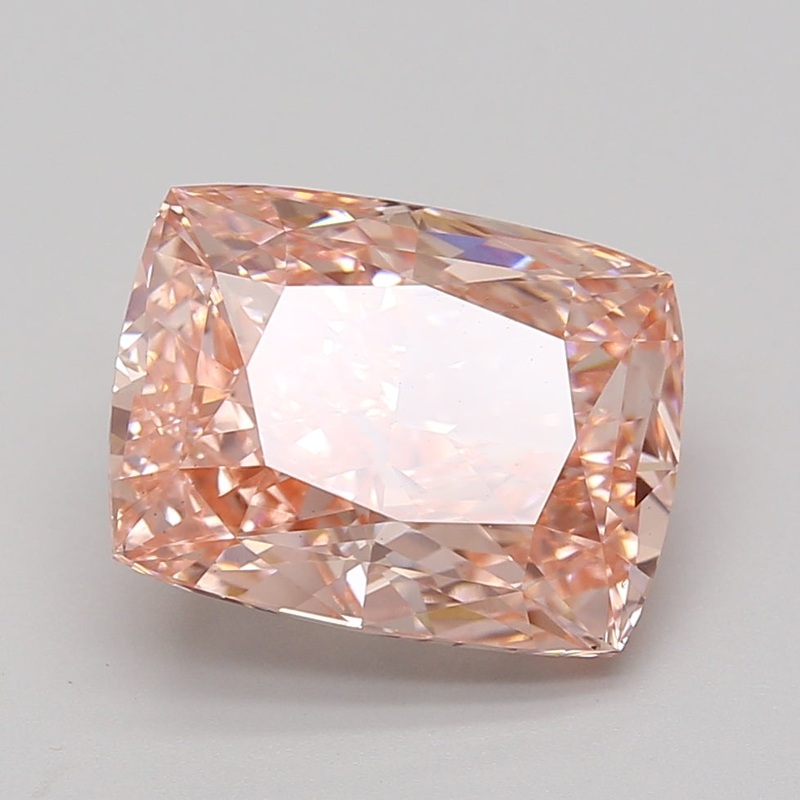 6.07 Ct Cushion Lab Diamond  Fancy Vivid Pink  VS2   IGI