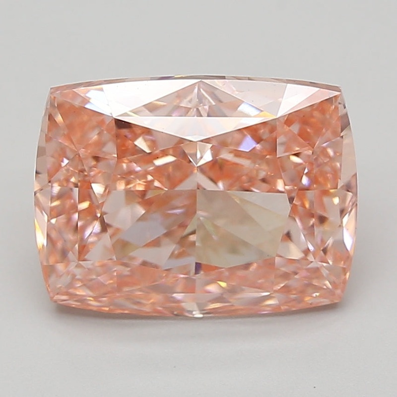 6.08 Ct Cushion Lab Diamond  Fancy Vivid Pink  VS1   IGI