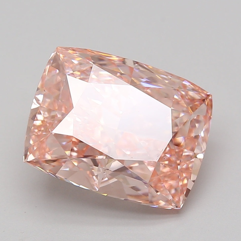 7.01 Ct Cushion Lab Diamond  Fancy Vivid Pink  VS1   IGI