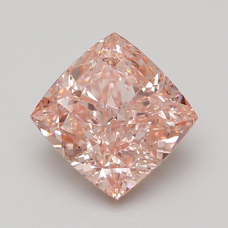 7.01 Ct Cushion Lab Diamond  Fancy Vivid Pink  VS2   IGI