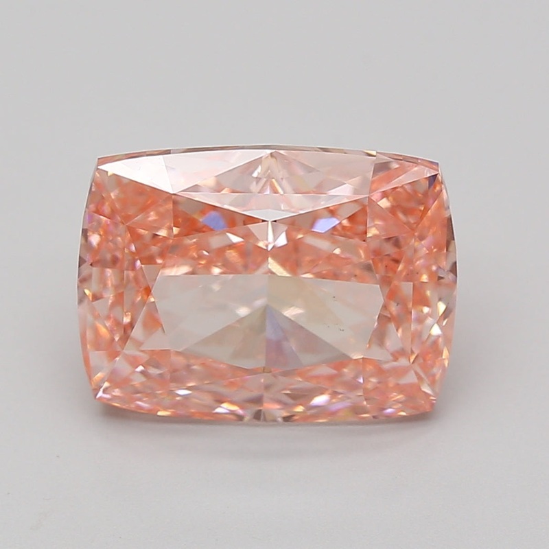 7.03 Ct Cushion Lab Diamond  Fancy Vivid Pink  VS1   IGI