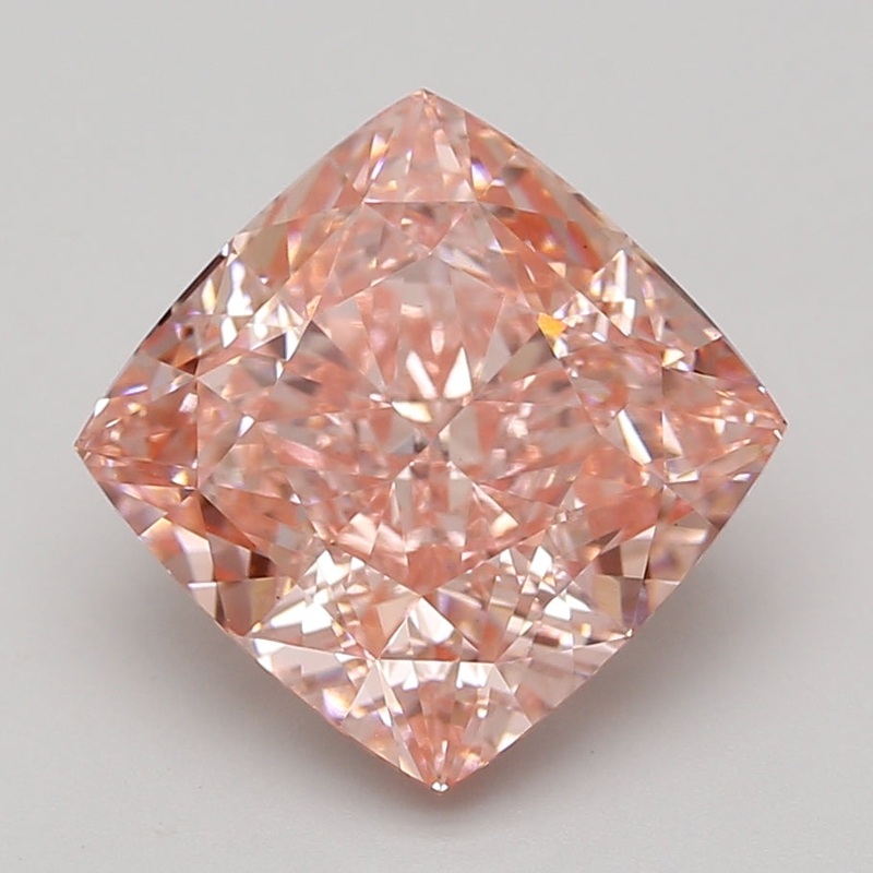 7.06 Ct Cushion Lab Diamond  Fancy Vivid Pink  VS1   IGI