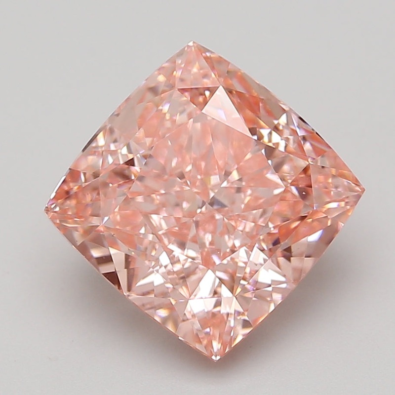 7.08 Ct Cushion Lab Diamond  Fancy Vivid Pink  VS1   IGI