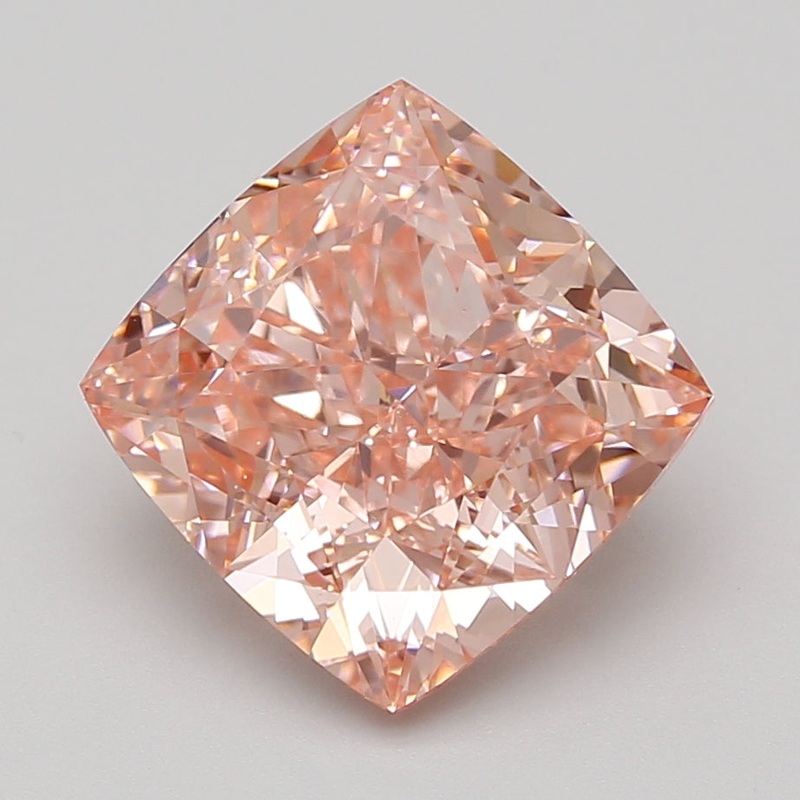 7 Ct Cushion Lab Diamond  Fancy Vivid Pink  VS2   IGI