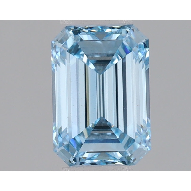 1.02 Ct Emerald Lab Diamond  Fancy Intense Blue  VS1   IGI
