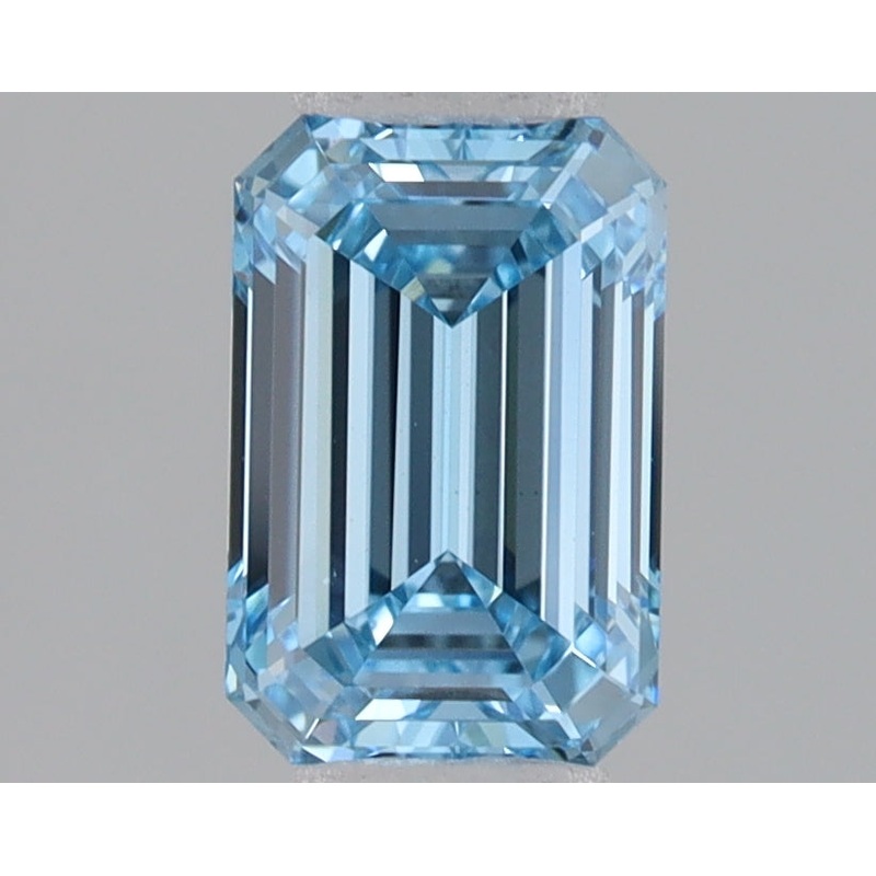 1.04 Ct Emerald Lab Diamond  Fancy Intense Blue  VS1   IGI