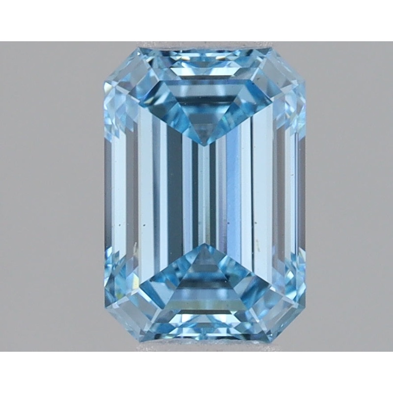 1.06 Ct Emerald Lab Diamond  Fancy Vivid Blue  VS2   IGI