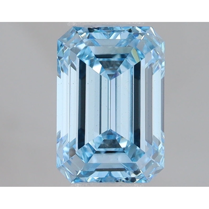 1.07 Ct Emerald Lab Diamond  Fancy Vivid Blue  VS1   IGI