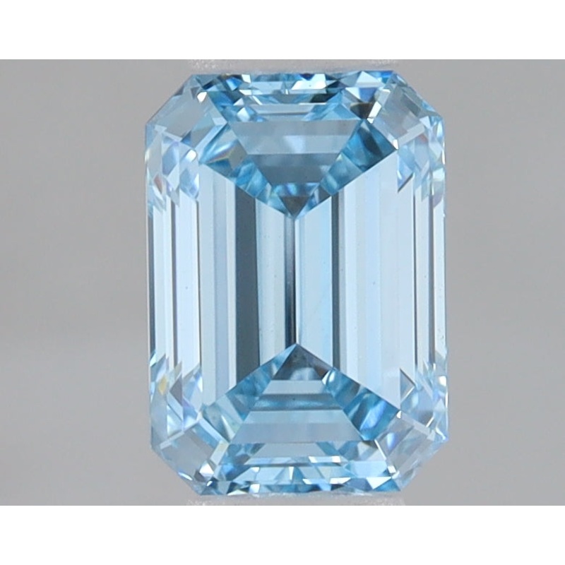 1.07 Ct Emerald Lab Diamond  Fancy Vivid Blue  VVS2   IGI