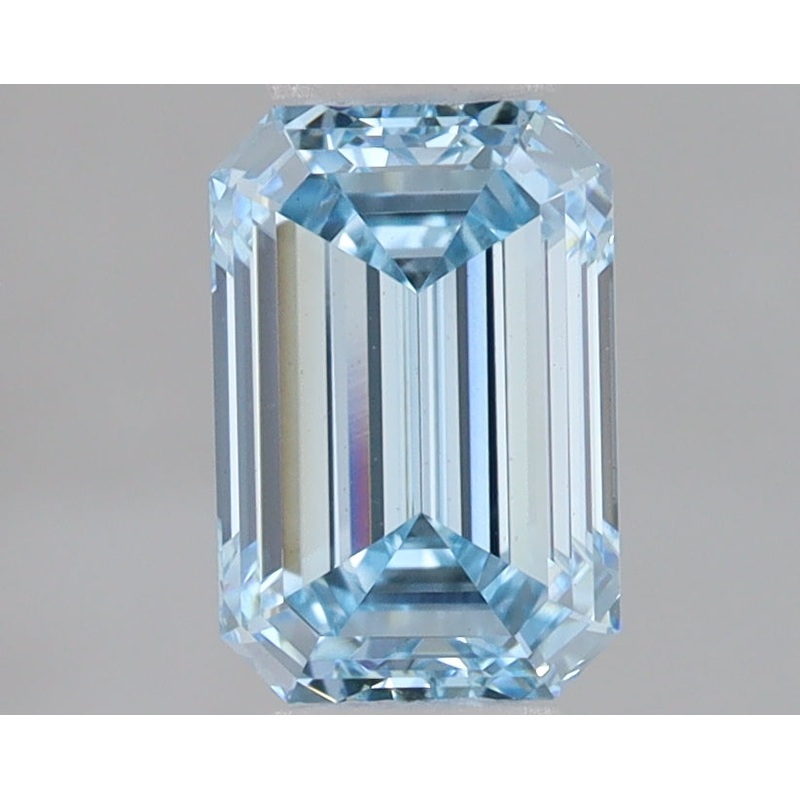 1.09 Ct Emerald Lab Diamond  Fancy Intense Blue  VS1   IGI