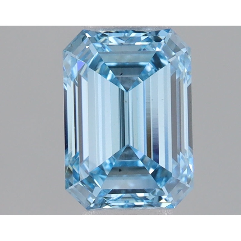 1.09 Ct Emerald Lab Diamond  Fancy Intense Blue  VS2   IGI