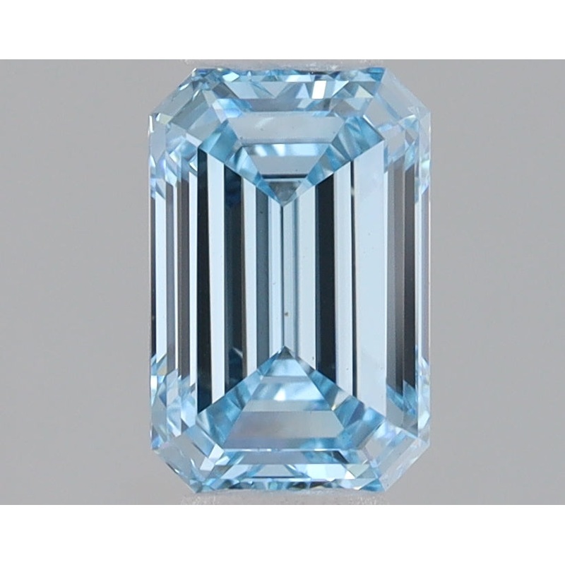 1.1 Ct Emerald Lab Diamond  Fancy Intense Blue  VS1   IGI