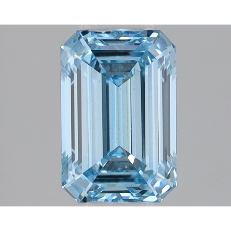 1.42 Ct Emerald Lab Diamond  Fancy Intense Blue  VS2   IGI