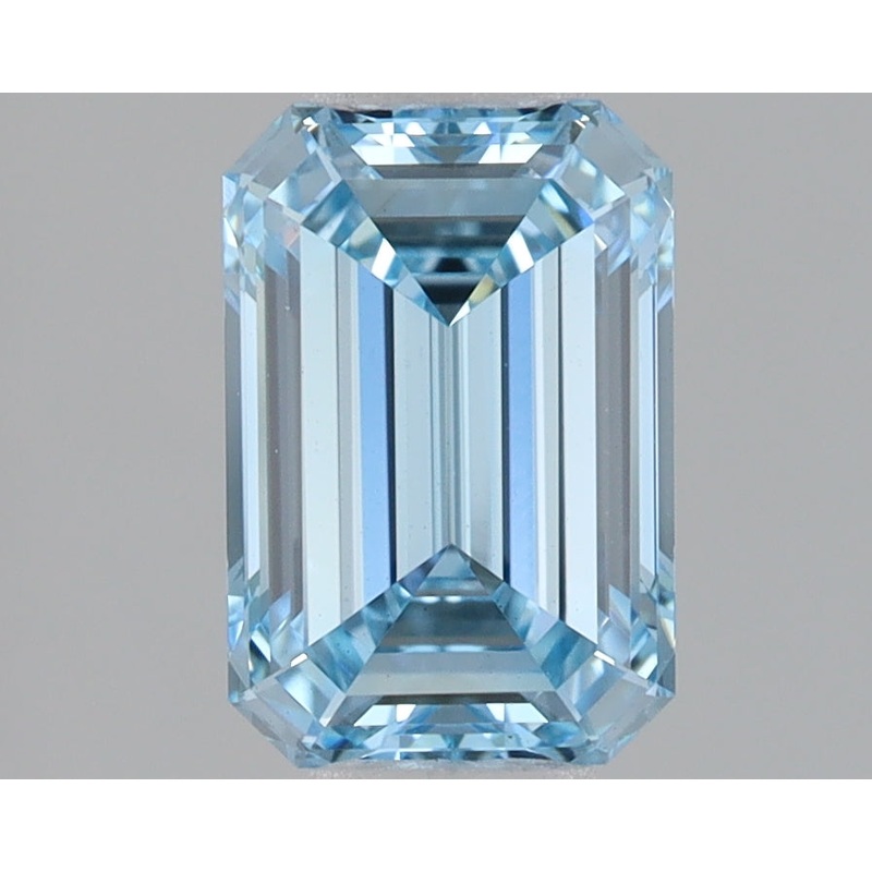 1.46 Ct Emerald Lab Diamond  Fancy Intense Blue  VS1   IGI