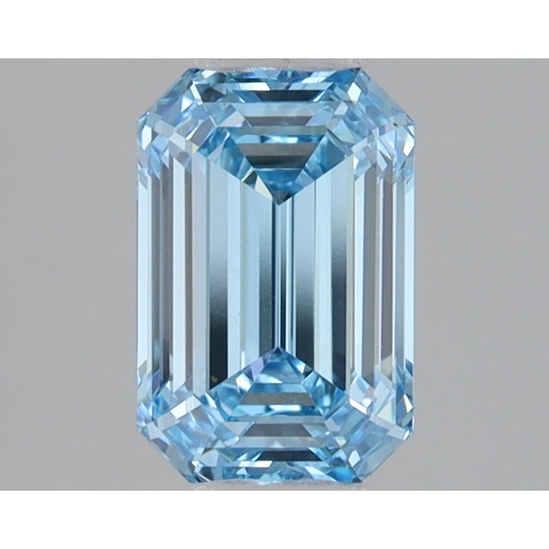1.53 Ct Emerald Lab Diamond  Fancy Vivid Blue  VS1   IGI