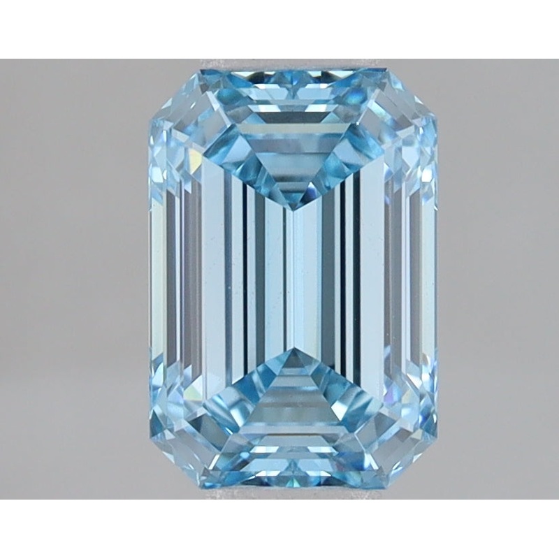 1.55 Ct Emerald Lab Diamond  Fancy Intense Blue  VS1   IGI