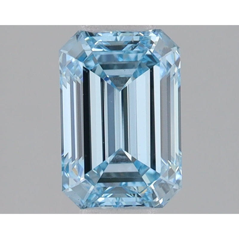 1.57 Ct Emerald Lab Diamond  Fancy Intense Blue  VS1   IGI