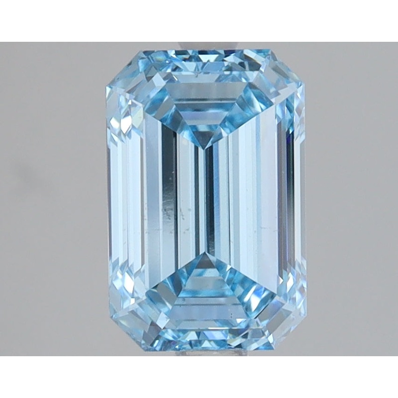 1.97 Ct Emerald Lab Diamond  Fancy Vivid Blue  VS2   IGI