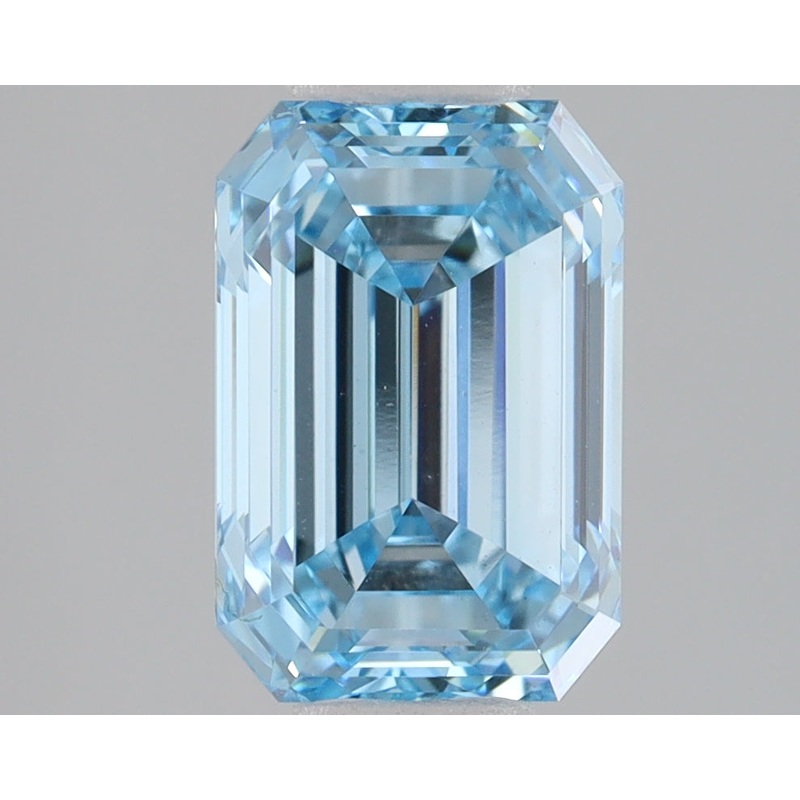 2.03 Ct Emerald Lab Diamond  Fancy Vivid Blue  VVS2   IGI