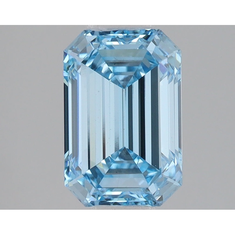 2.05 Ct Emerald Lab Diamond  Fancy Vivid Blue  VS1   IGI