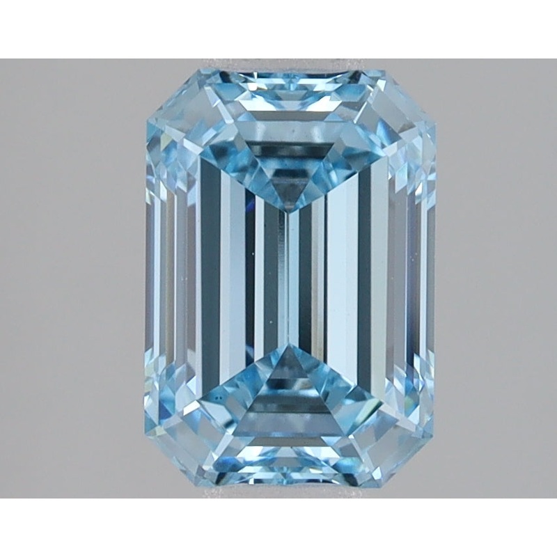 2.07 Ct Emerald Lab Diamond  Fancy Vivid Blue  VS1   IGI