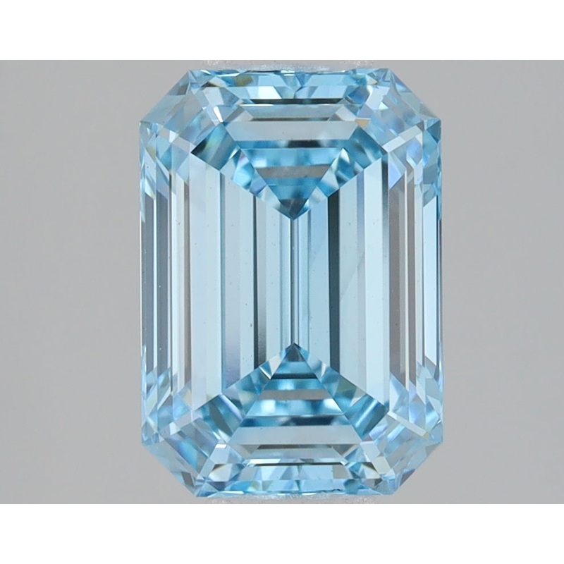 2.07 Ct Emerald Lab Diamond  Fancy Vivid Blue  VVS2   IGI