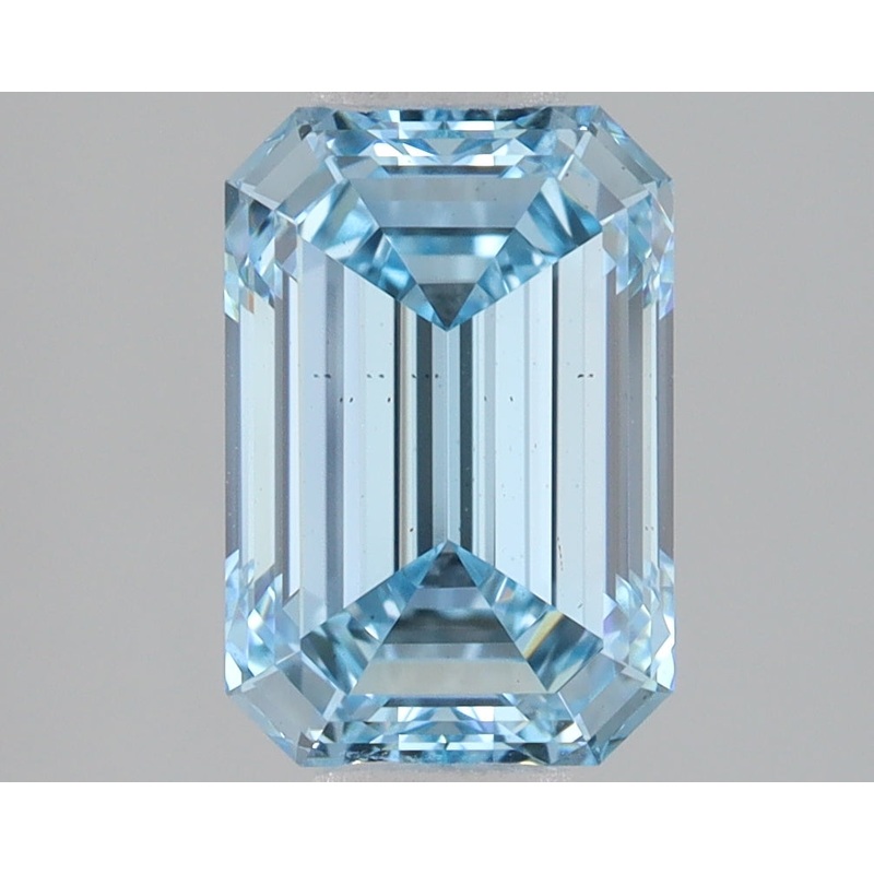 2.09 Ct Emerald Lab Diamond  Fancy Intense Blue  VS2   IGI