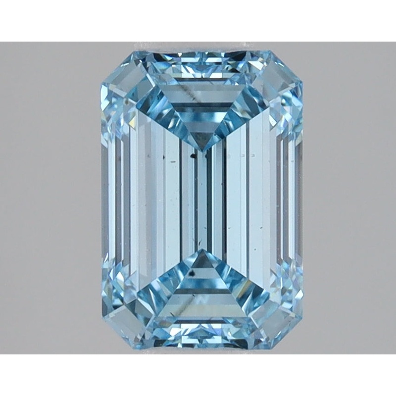 2.09 Ct Emerald Lab Diamond  Fancy Vivid Blue  SI1   IGI