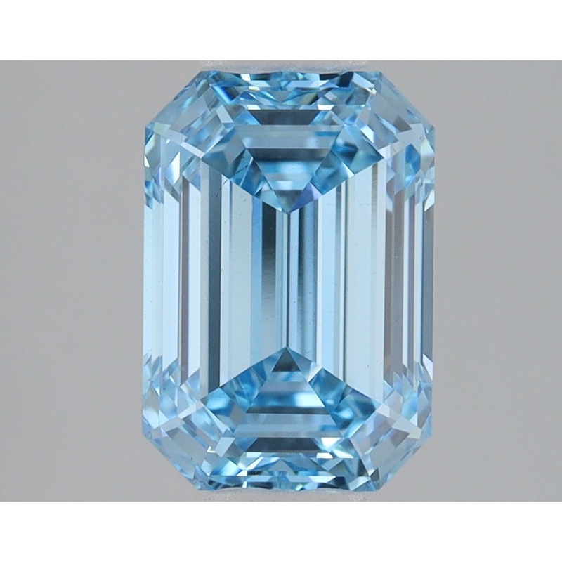 2.09 Ct Emerald Lab Diamond  Fancy Vivid Blue  VS1   IGI