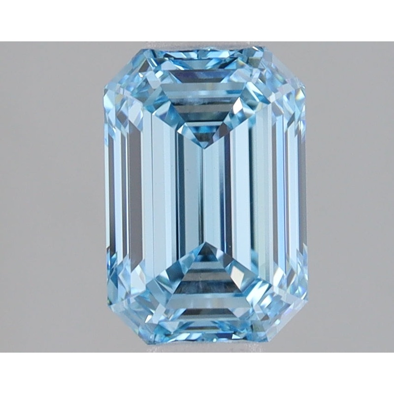 2.09 Ct Emerald Lab Diamond  Fancy Vivid Blue  VVS2   IGI