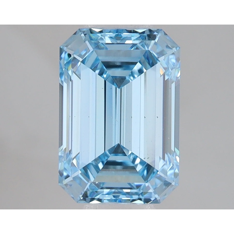 2.1 Ct Emerald Lab Diamond  Fancy Vivid Blue  VS1   IGI
