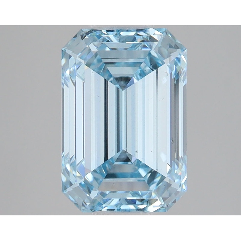 3.07 Ct Emerald Lab Diamond  Fancy Intense Blue  VS1   IGI