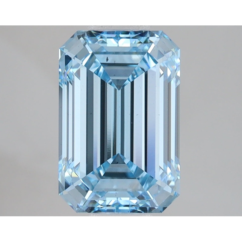 3.07 Ct Emerald Lab Diamond  Fancy Vivid Blue  VS2   IGI