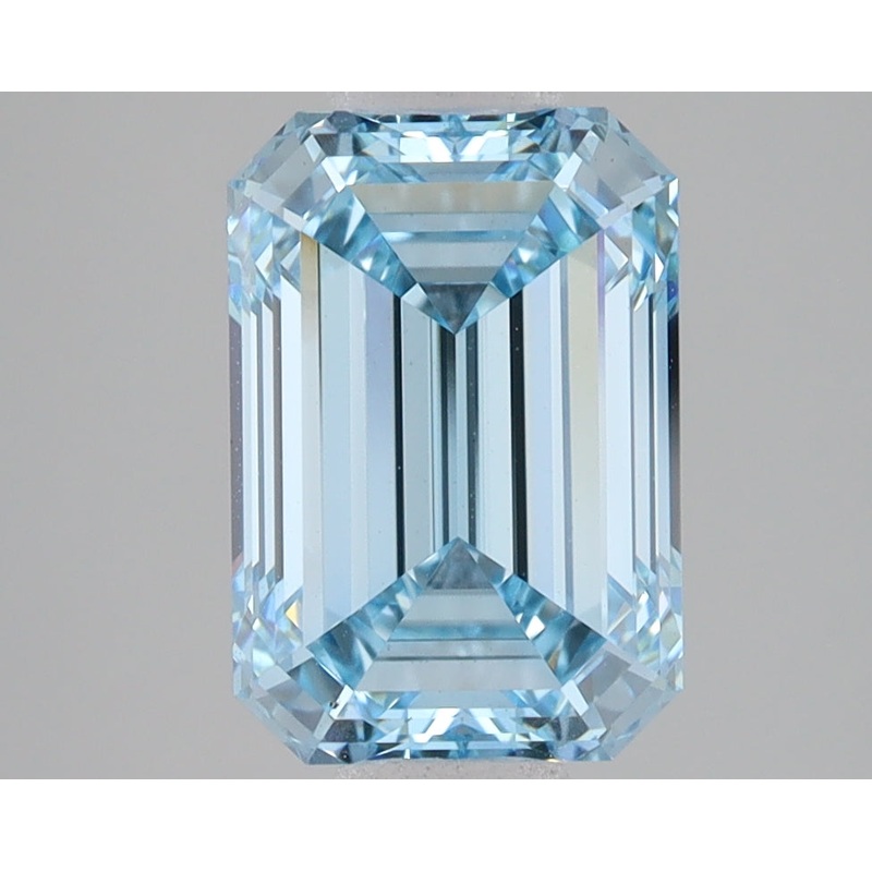 3.1 Ct Emerald Lab Diamond  Fancy Intense Blue  VVS2   IGI