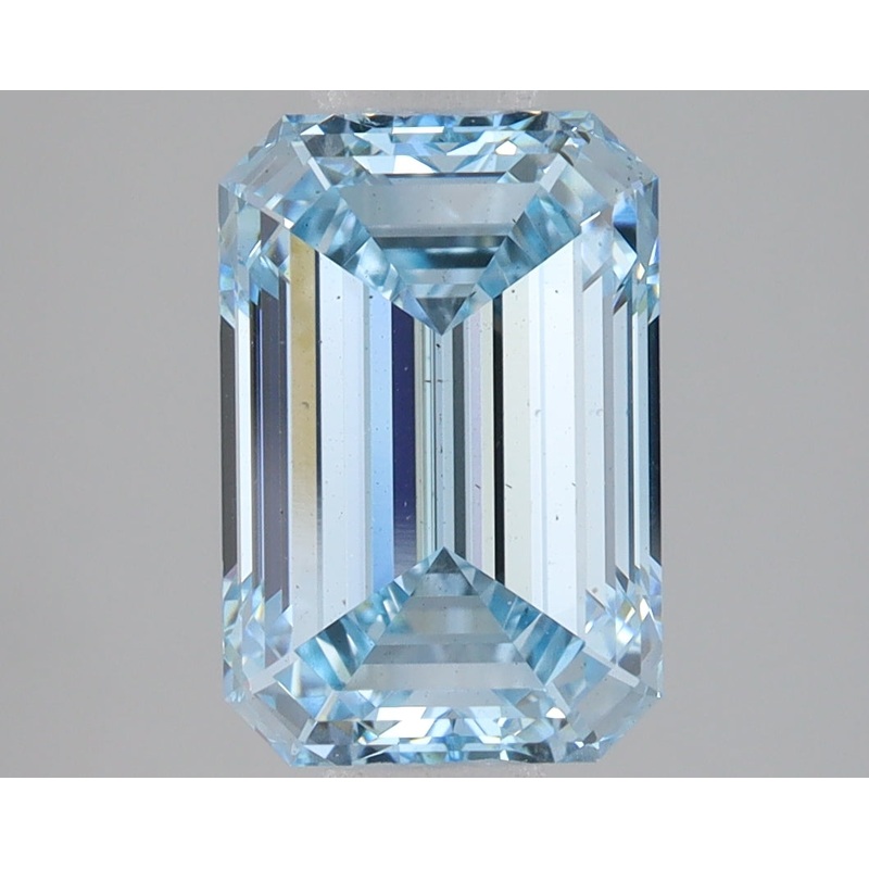 3.11 Ct Emerald Lab Diamond  Fancy Intense Blue  VS2   IGI