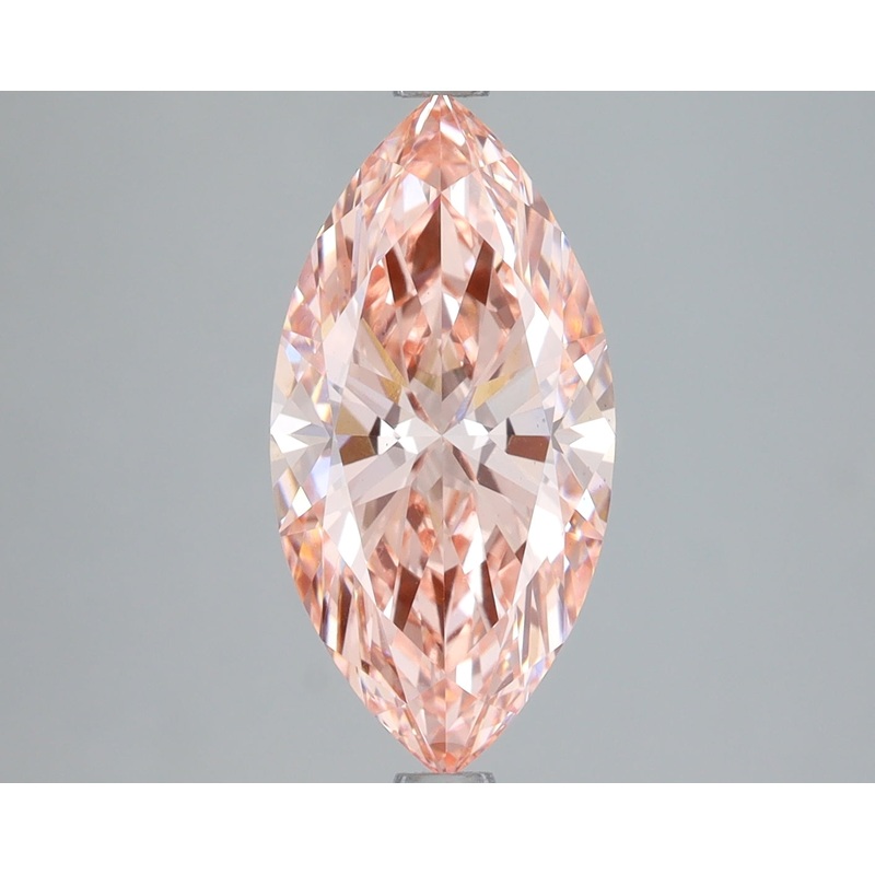 3.02 Ct Marquise Lab Diamond  Fancy Vivid Pink  VS2   IGI