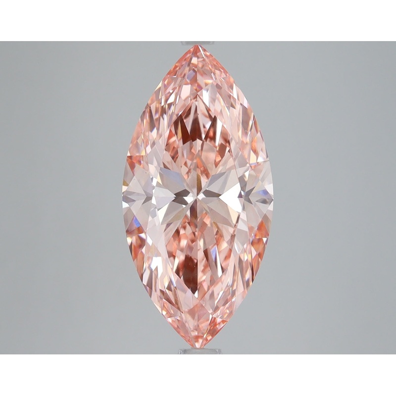 4.02 Ct Marquise Lab Diamond  Fancy Vivid Pink  VS1   IGI