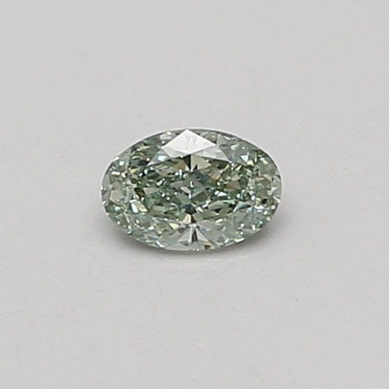 0.23 Ct Oval Lab Diamond  Fancy Vivid Green  VVS2   IGI