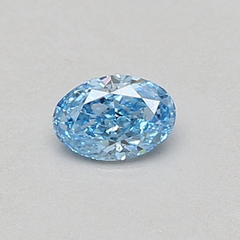 0.31 Ct Oval Lab Diamond  Fancy Vivid Blue  VS2   IGI