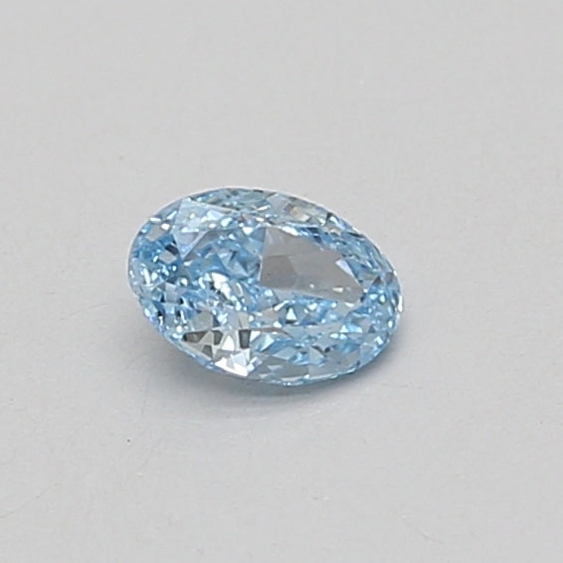 0.32 Ct Oval Lab Diamond  Fancy Vivid Blue  VS1   IGI