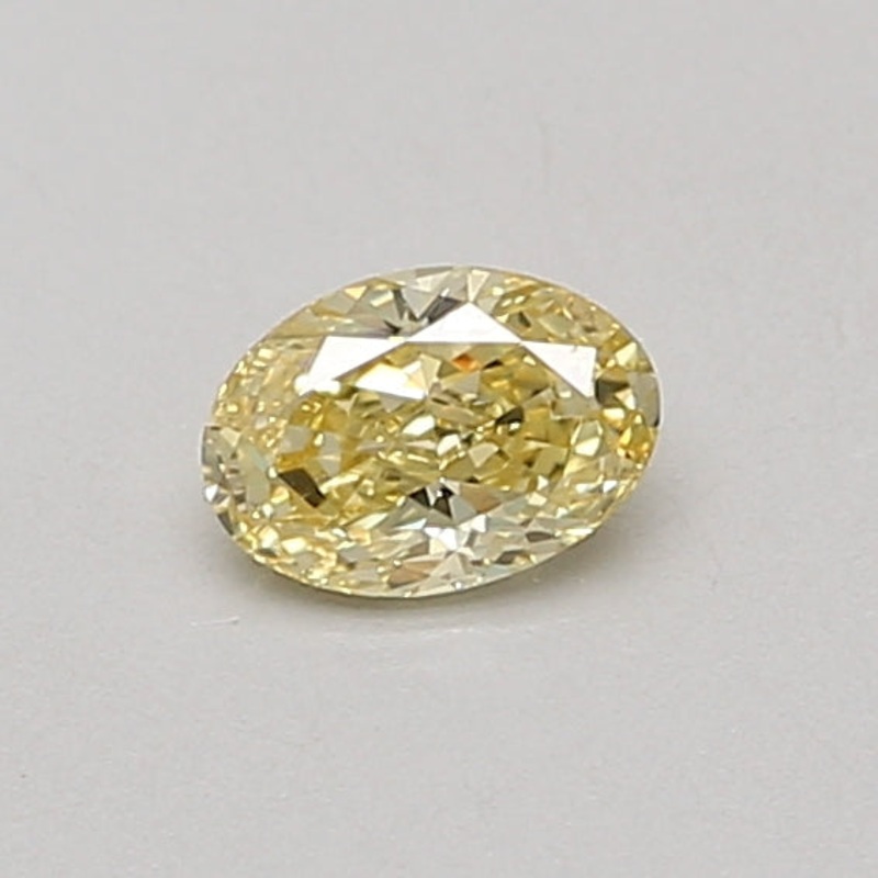 0.36 Ct Oval Lab Diamond  Fancy Vivid Yellow  VVS1   IGI