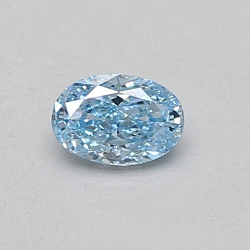 0.39 Ct Oval Lab Diamond  Fancy Vivid Blue  VVS2   IGI
