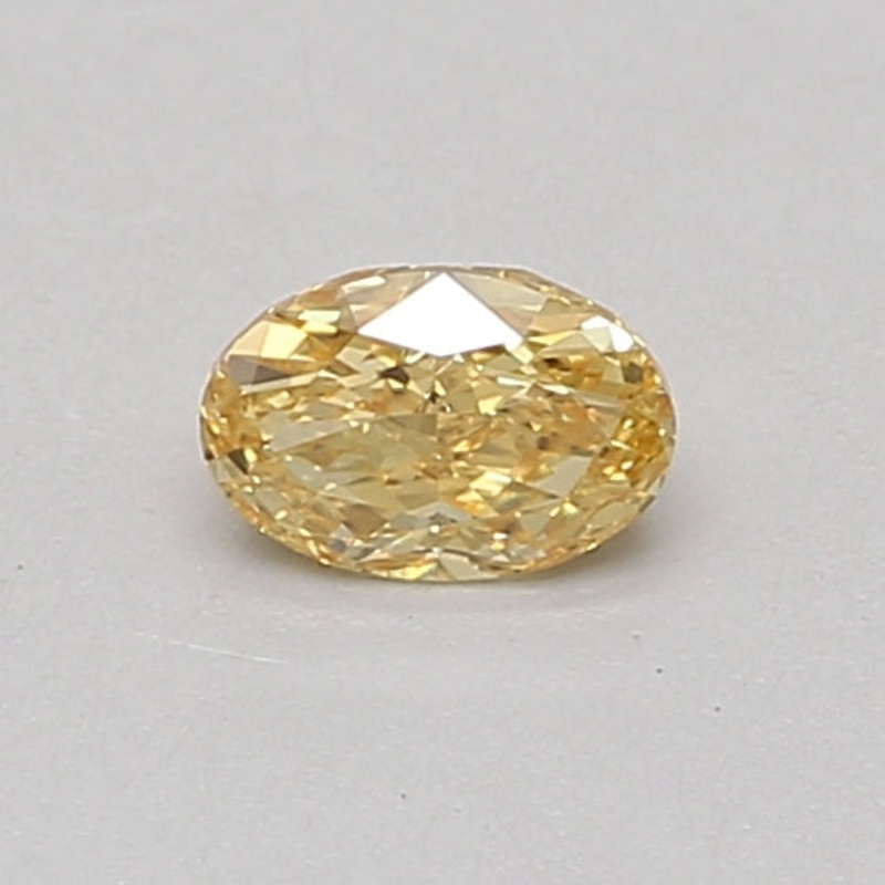 0.39 Ct Oval Lab Diamond  Fancy Vivid Yellow  VVS1   IGI