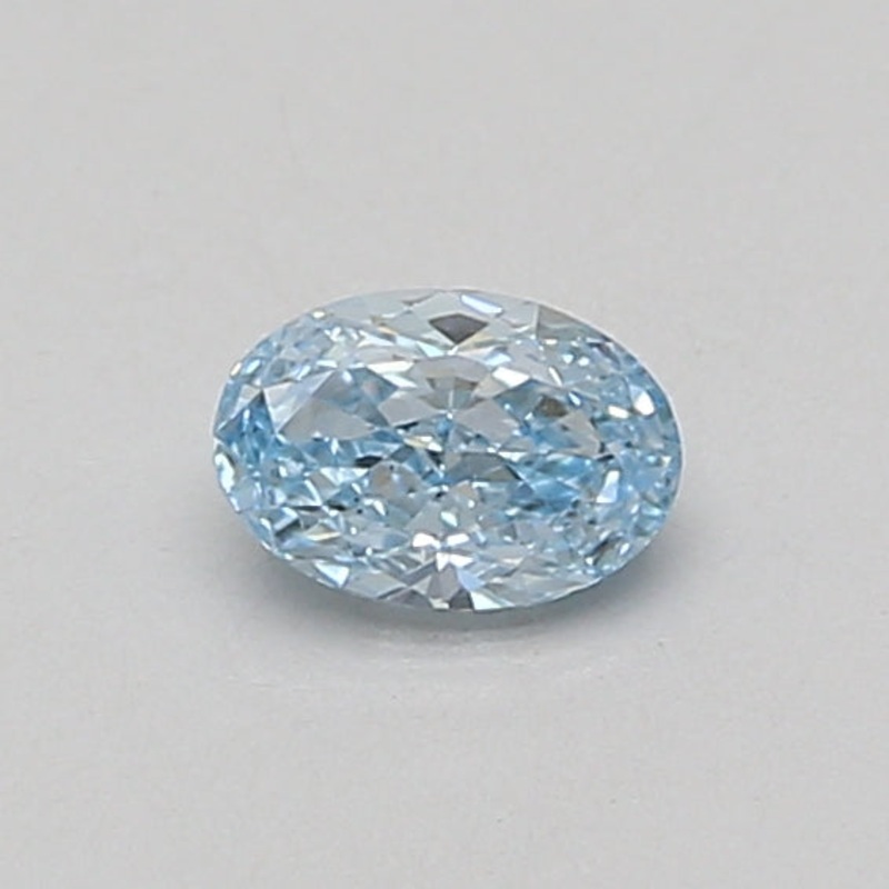 0.4 Ct Oval Lab Diamond  Fancy Vivid Blue  VS2   IGI