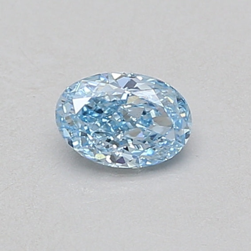 0.44 Ct Oval Lab Diamond  Fancy Vivid Blue  VS1   IGI